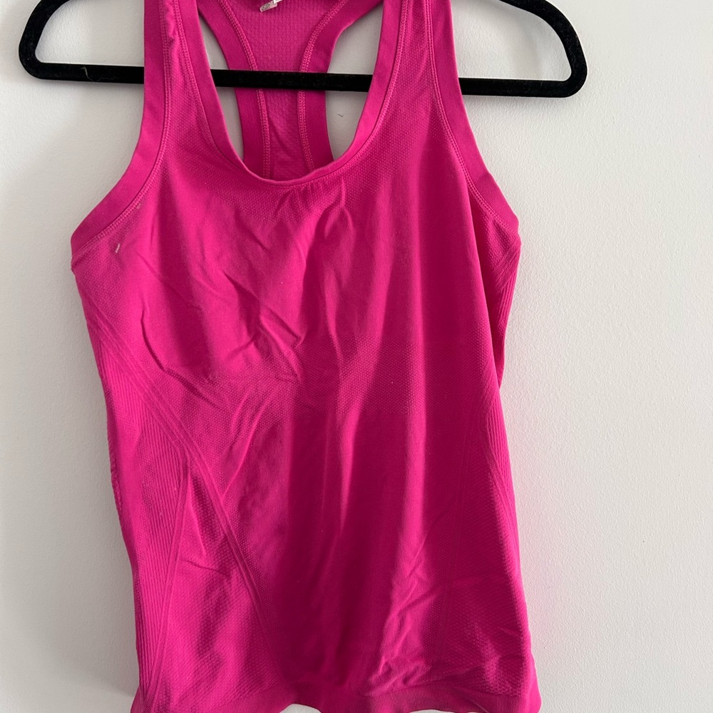 Athleta Women's Momentum Seamless Pink Racerback Tank Top